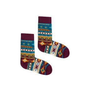 Kabak Unisex's Socks Warm Aztec/Green