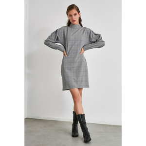 Trendyol MultiColored Upright Neck Line Plaid Dress