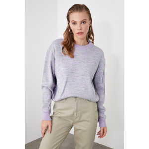 Trendyol Lila Jacquard Knit Sweater
