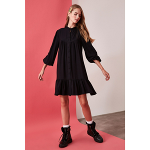 Trendyol Black Wide Cut Shirt Dress