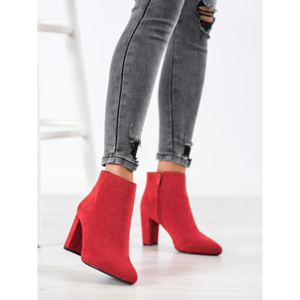 SERGIO LEONE RED SUEDE ANKLE BOOTS