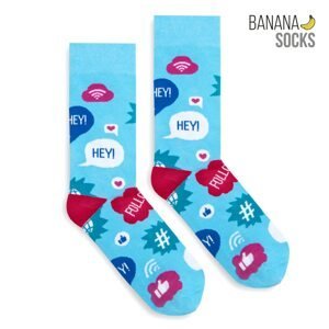 Banana Socks Unisex's Socks Classic Social Media