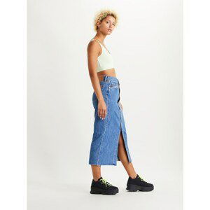 Blue denim midi skirt with Levi's slit®