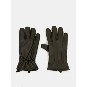 Dark Brown Leather Gloves Jack & Jones Montana