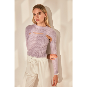 Trendyol Lila Dual-Use Knitwear Sweater