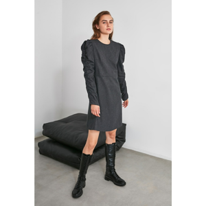 Trendyol Anthracite Sleeve Detailed Dress