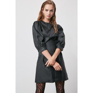 Trendyol Black Artificial Leather Dress