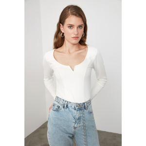 Trendyol Ekru Fitilli Knitted Blouse