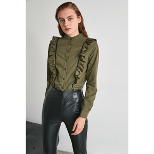 Trendyol Khaki Frilled Shirt