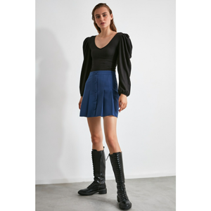 Trendyol Indigo Button Skirt