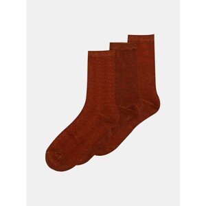 Set of three pairs of brown socks ONLY Abarna