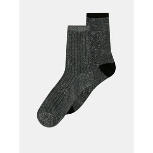 Set of two pairs of dark grey SOCKS ONLY Coffee