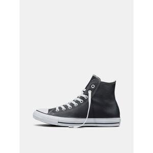 Black Women's Leather Ankle Sneakers Converse