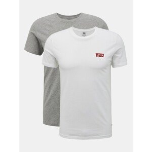Sada dvoch pánskych basic tričiek v bielej a šedej farbe Levi's®