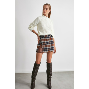 Trendyol Brown Plaid Skirt