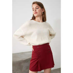 Trendyol Burgundy Button Detailed Skirt