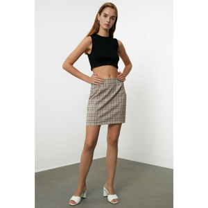 Trendyol Brown Striped Skirt