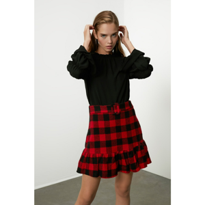 Trendyol Red Plaid Skirt