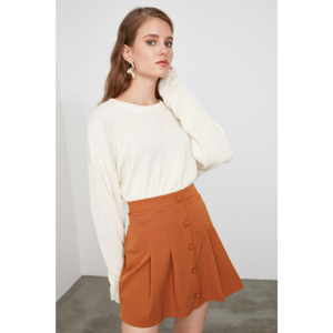 Trendyol Camel Button Skirt