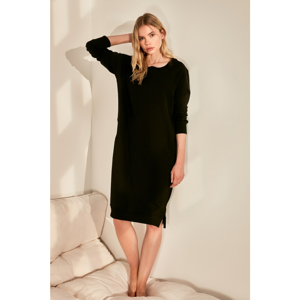 Trendyol Black Midi Knitted Dress