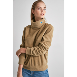 Trendyol Mink Collar Embroidered Basic Knitted Blouse