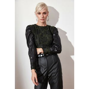 Trendyol Khai Arm Detailed Jacquard Blouse