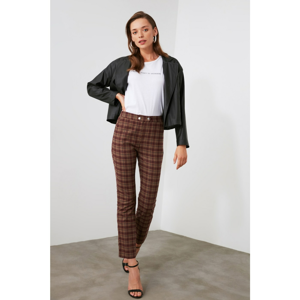Trendyol Burgundy Button Detailed Trousers