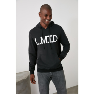Trendyol Black Men's Printed Sweatshirt