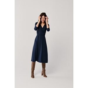 Marie Zélie Woman's Dress Rita Navy Blue