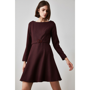Trendyol Burgundy Belt Dress