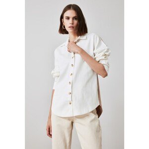 Trendyol Ecru Button Detailed Shirt