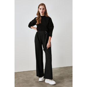 Trendyol Knitted Trousers with Black Belt
