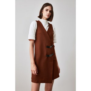 Trendyol Camel Belt Detailed Jile Dress