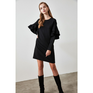 Trendyol Black Sleeve Detailing Dress