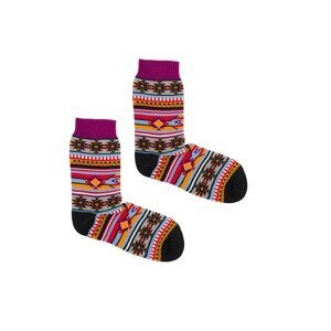Kabak Unisex's Socks Warm Aztec/Violet