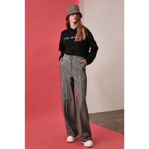 Trendyol Anthracite Button Detailed Trousers