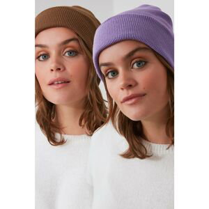 Trendyol Lilac and Camel 2-pack Beret