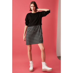 Trendyol Black Checkered Dress