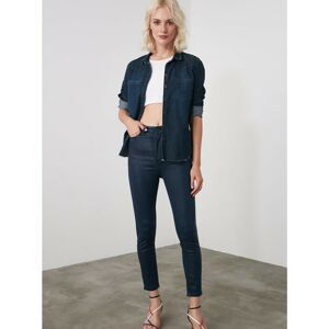 Dark Blue Skinny Fit Jeans Trendyol - Women