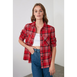 Trendyol Red Pocket Detailed Shirt