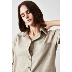 Trendyol Beige Pocket Detailed Shirt