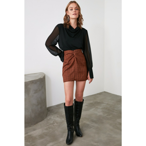Trendyol Brown Plaid Skirt
