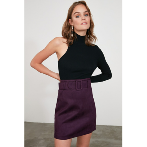 Trendyol Mürdüm Belted Skirt