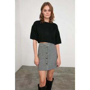 Trendyol Black Button Detailed Skirt