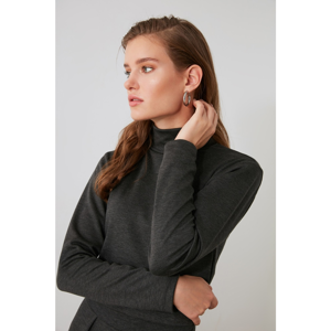 Trendyol Anthracite Knitted Blouse