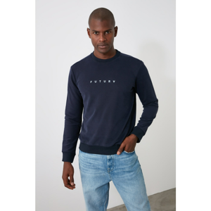 Trendyol Navy Men's Bicycle Collar Sweatshirt