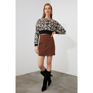 Trendyol Brown Straight Cut Skirt