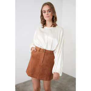 Trendyol Brown Button Detailed Skirt