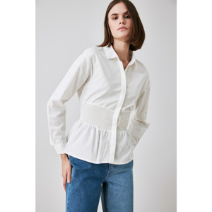 Trendyol White Waist Slug Shirt