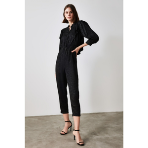 Trendyol Black Zebra Pattern Jumpsuit